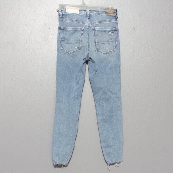 American Eagle nwt damaged return distressed super high rise jegging - Picture 2 of 16